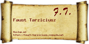 Faust Tarziciusz névjegykártya